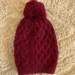 Maroon Alpaca Beanie